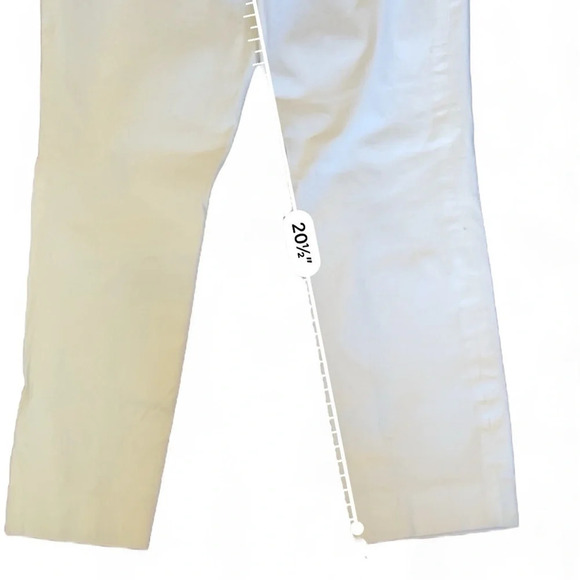 Lauren Ralph Lauren white stretch ankle trouser with back pockets size 8 petite - Picture 7 of 7